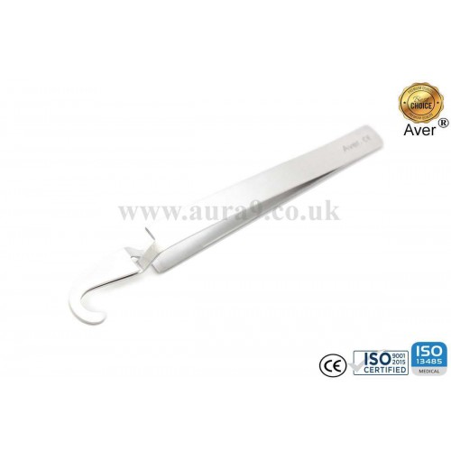 Bracket Holding Tweezer Curved 14 CM 